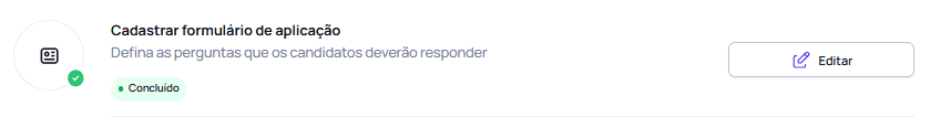 Cadastrar formulario