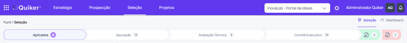 Etapas de selecao